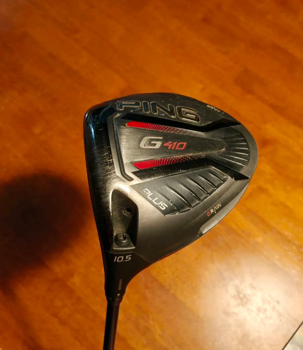 Left Handed Ping G410 Plus driver, stiff shaft - Image 1
