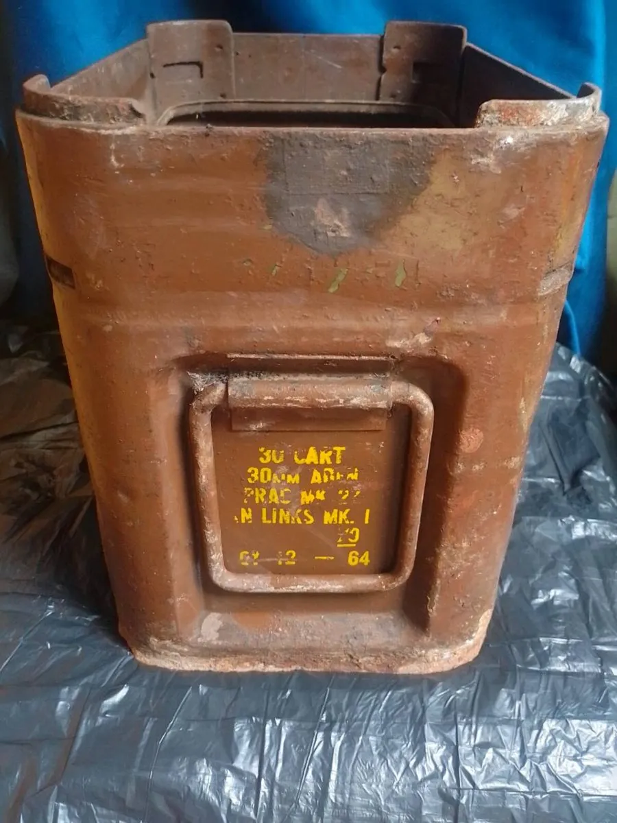 Rare Vintage RAF 30mm ADEN Cannon Ammunition - Image 3