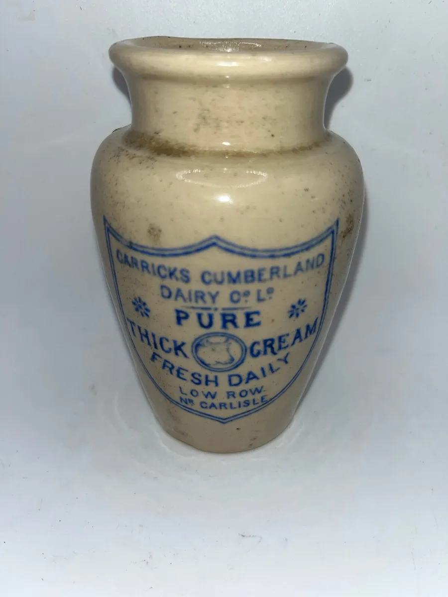 Antique stoneware cream pot