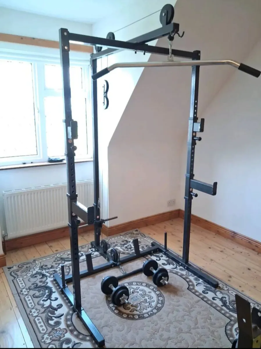 York Fitness Modular Half Rack, Lat Pulldown, Row - Image 2