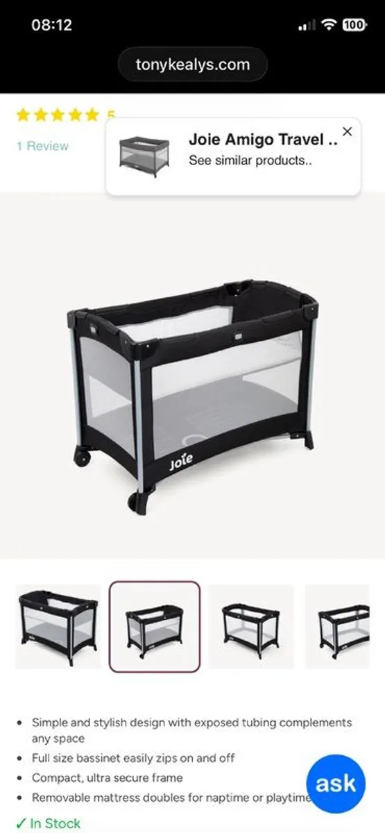 Joie Travel Cot - Image 1
