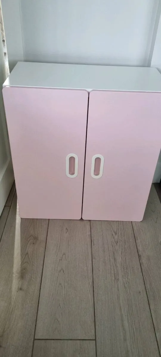 2 White Ikea Stuva Units with Pink Fritids Doors - Image 3