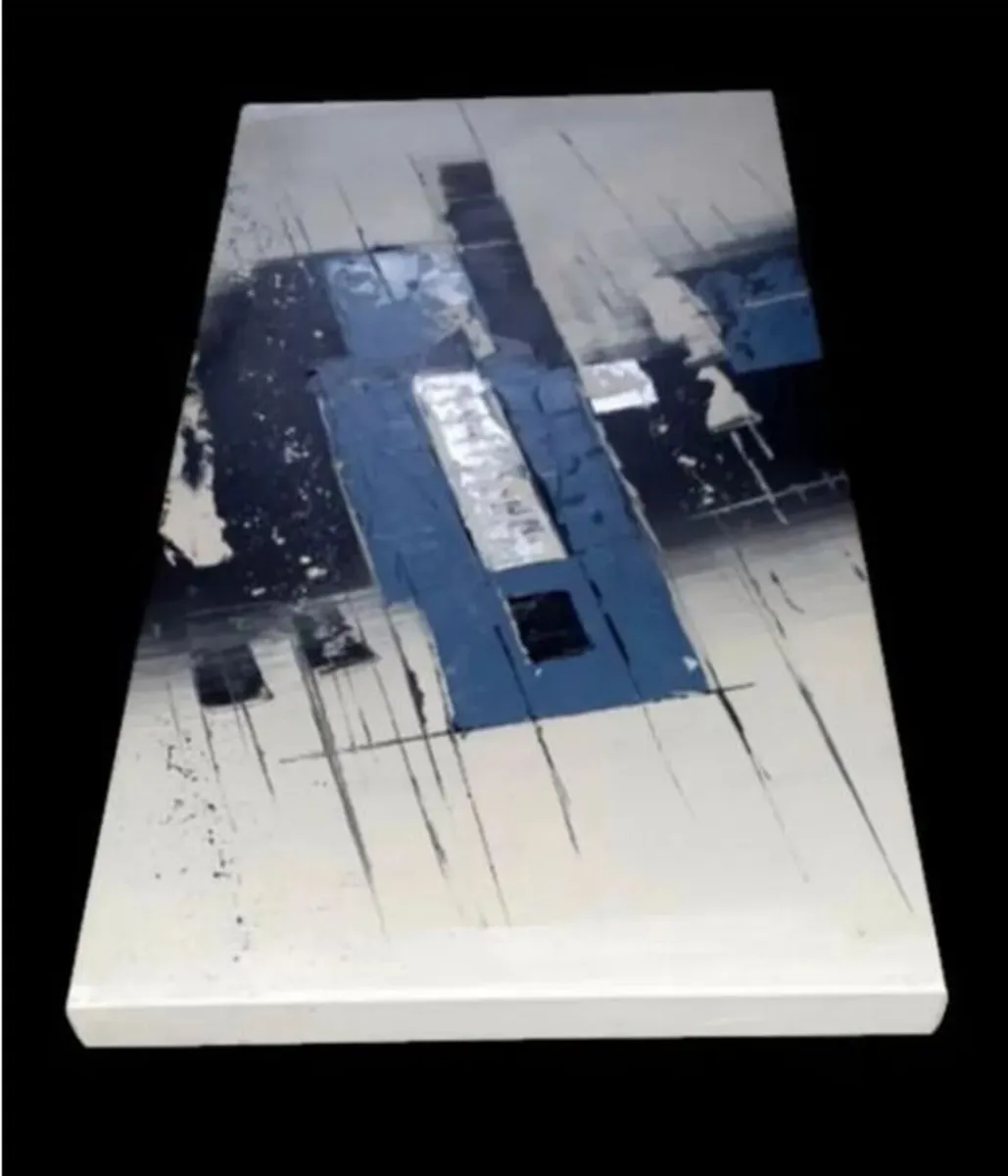 Ex-Harrods Modern Abstract Canvas Painting - Image 4