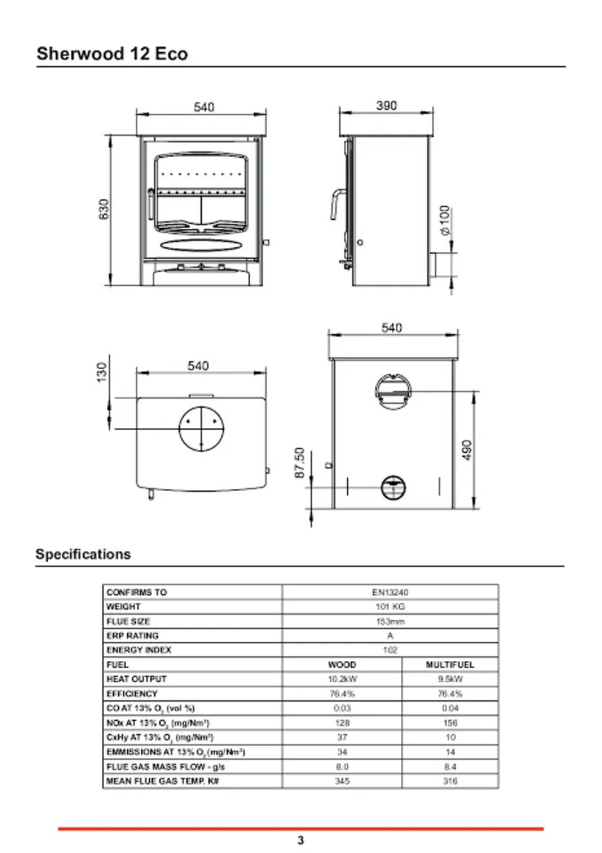 Henley Sherwood 12kw Room Heater - Image 3