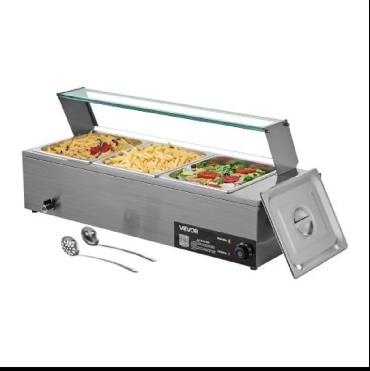 Commercial Food Warmer, 1500W Electric Bain Marie - Image 3