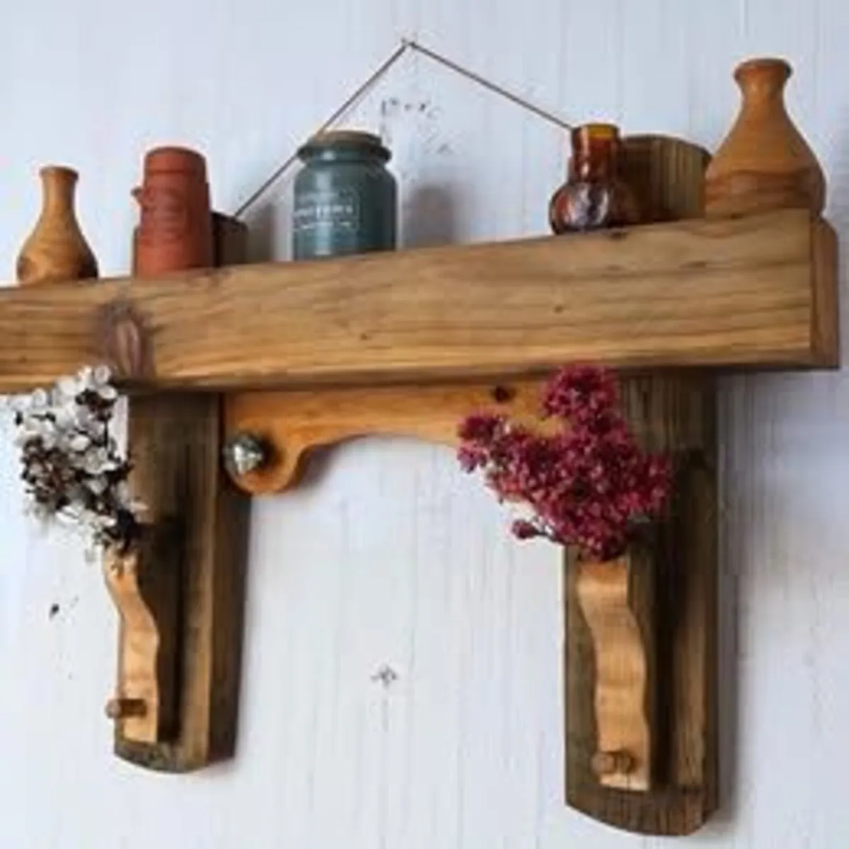 NEW Rustic stove mantle / floating shelf - Image 1