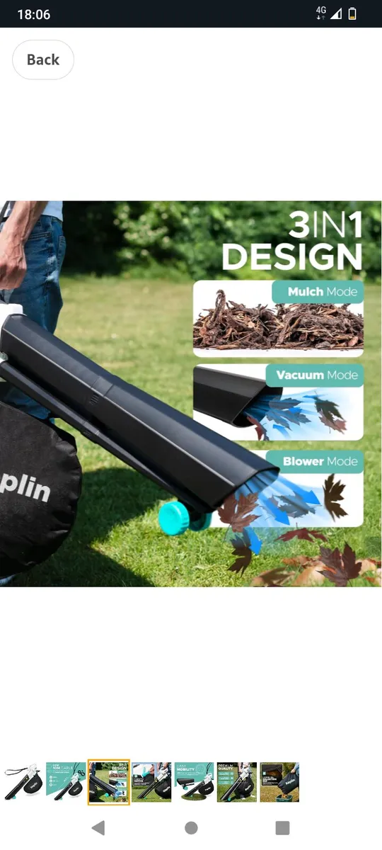 3 in 1 electric leaf blower vacuum mulcher - Image 3