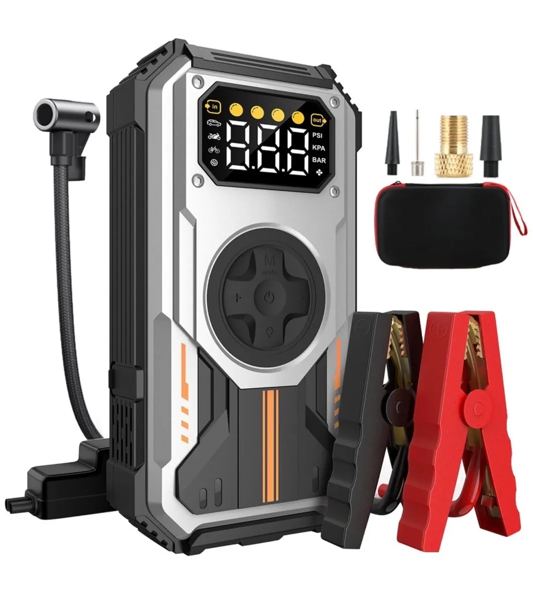 NEW Car Battery Jump Starter With Tyre Inflator - Image 1