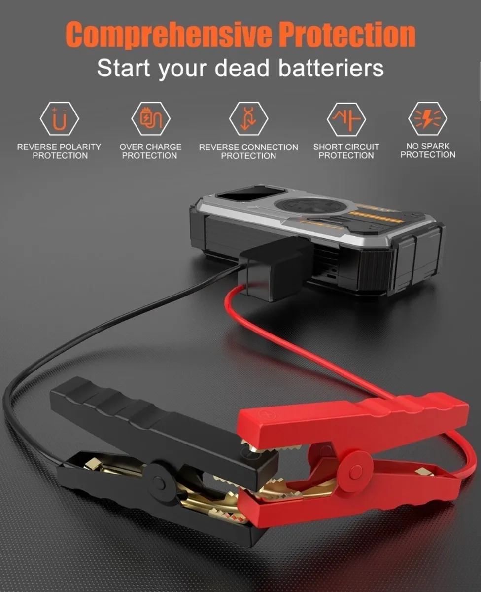 NEW Car Battery Jump Starter With Tyre Inflator - Image 4