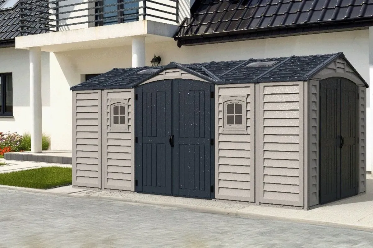 🏡 15x8  APEX PRO PLUS VINYL GARDEN SHEDS - Image 2