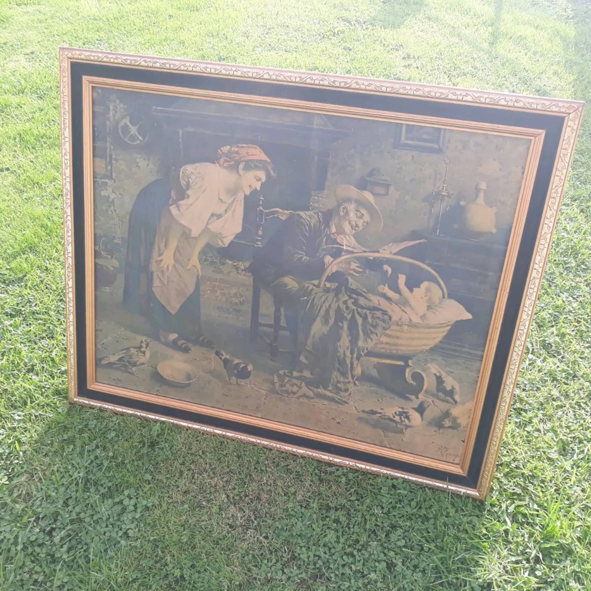 Large Vintage Picture - Image 1