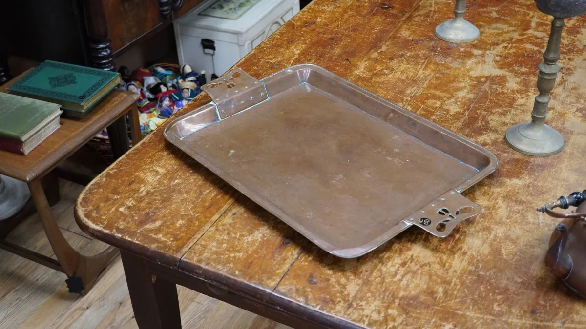 Arts & Crafts Copper Serving Tray - Image 1