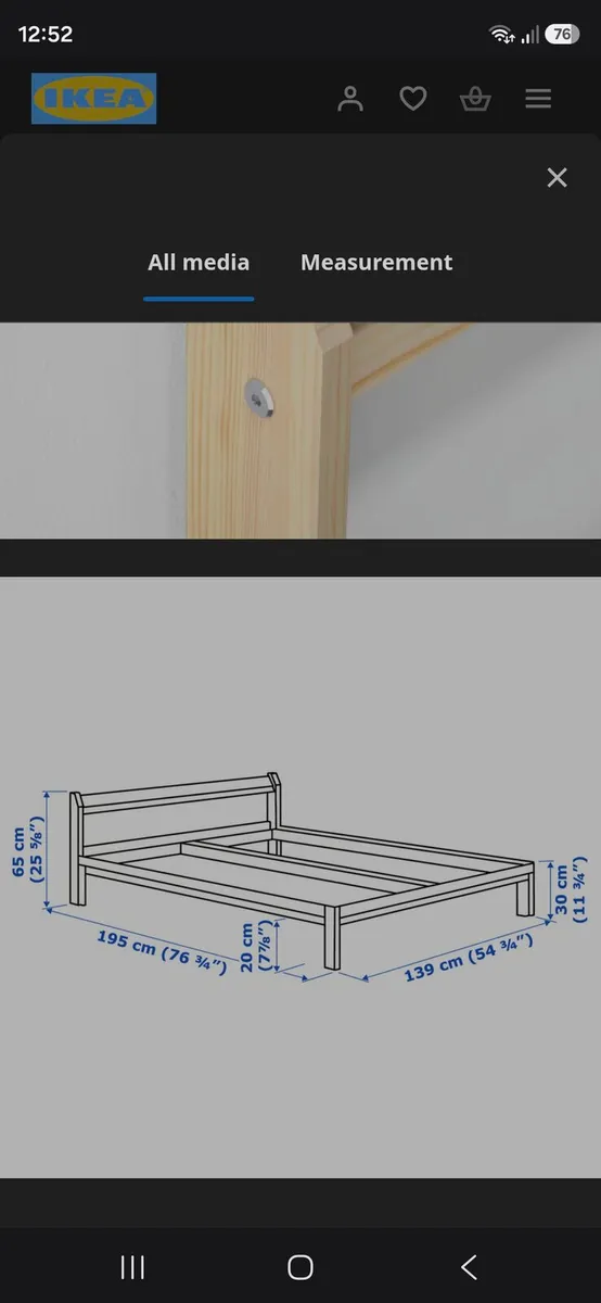 Double bed with mattress - Image 3