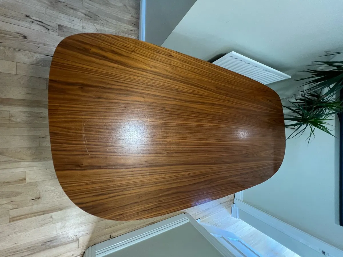 Modern Walnut finished table - Image 2