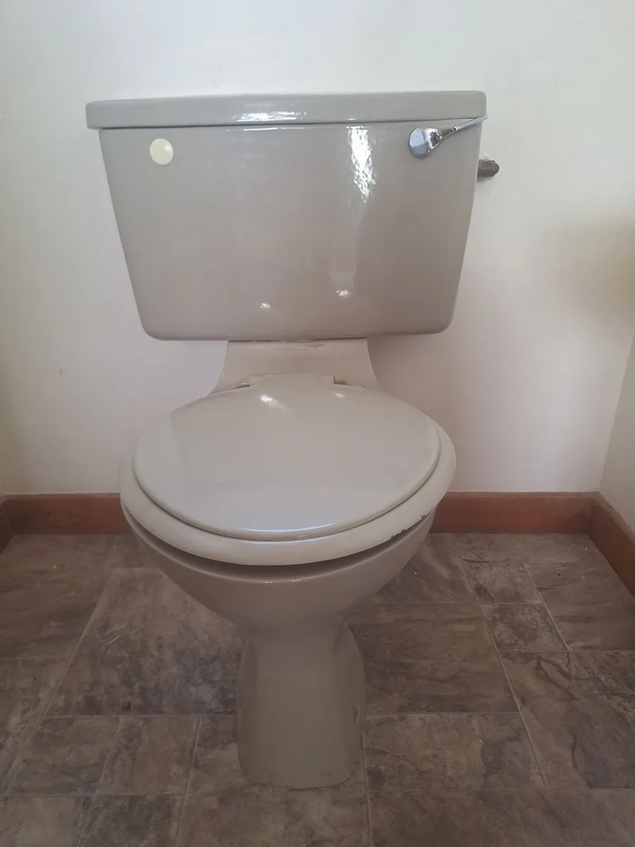 Toilet bowl & cistern, sink & pedestal - Image 1