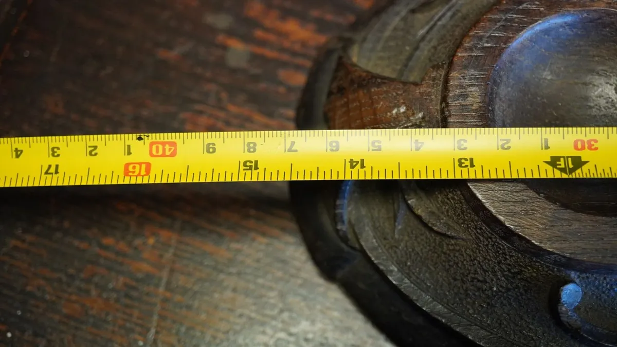 Victorian Antique Oak Sewing Pin Holder - Image 2