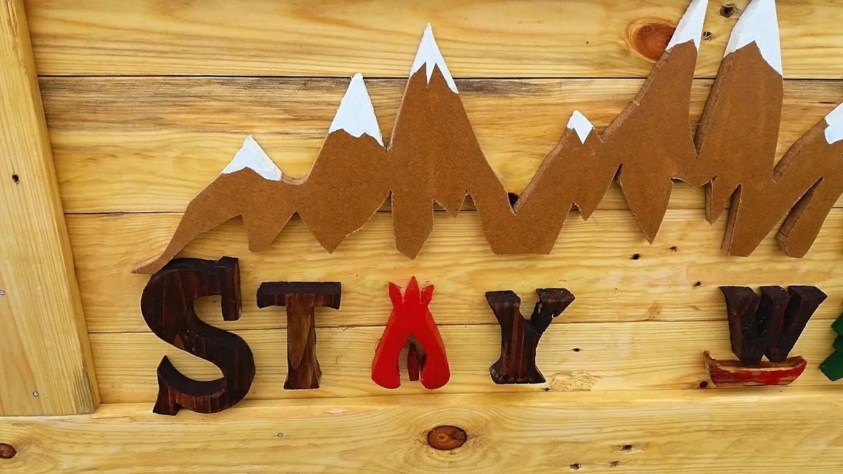 Rustic STAY WILD Woodart sign / display - Image 2