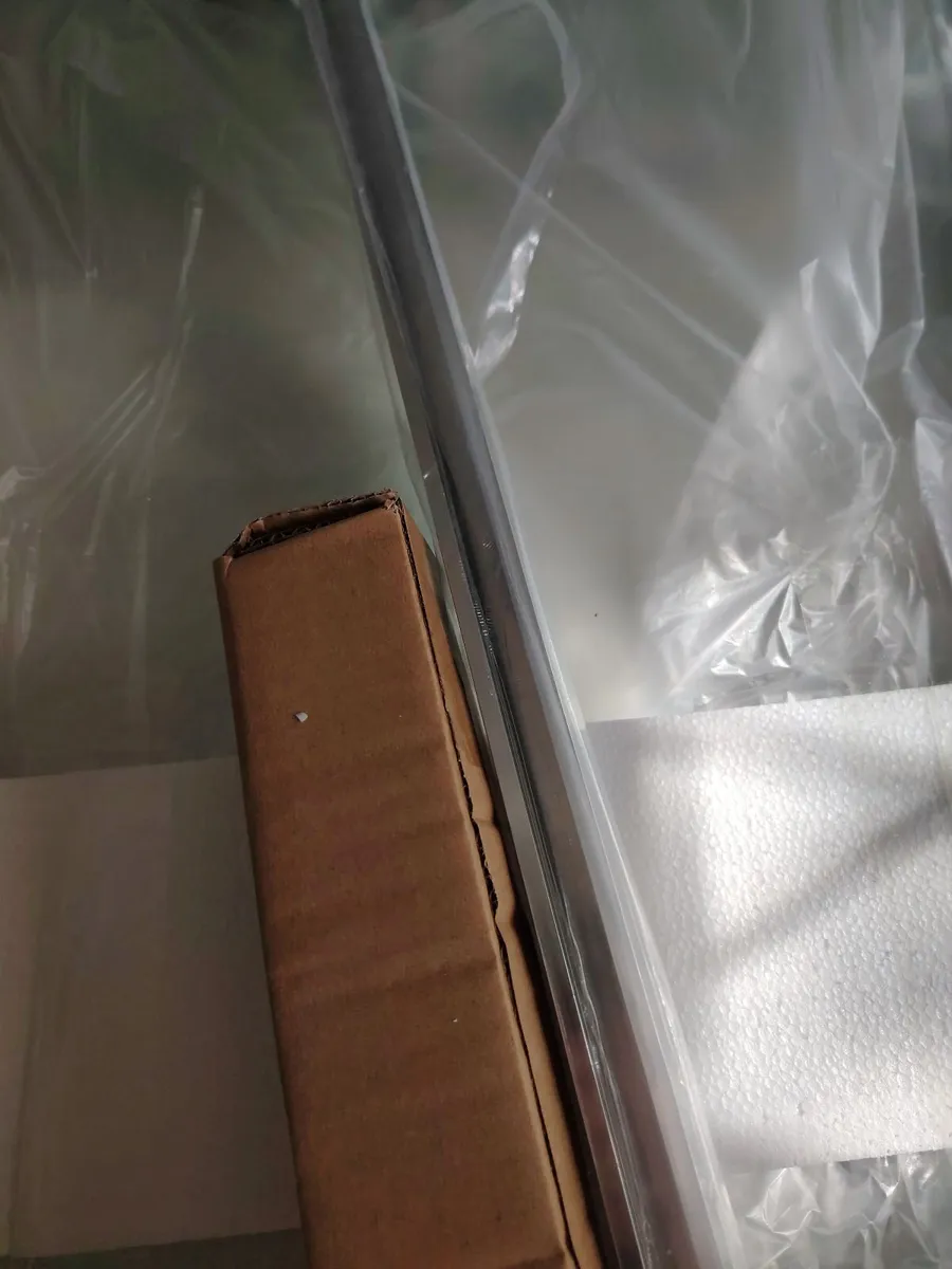 500mm wet room chrome and glass shower panel - Image 4