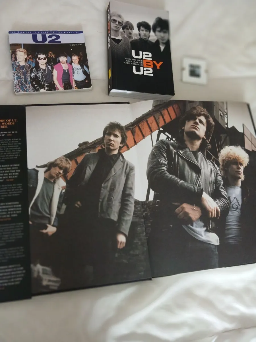 U2 BAND  3 BOOKS AND  1 MINI FRAMED PRINT. - Image 1