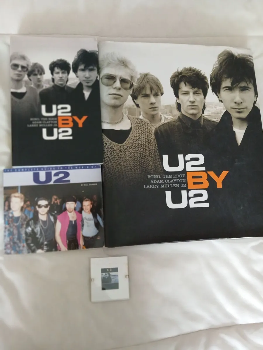 U2 BAND  3 BOOKS AND  1 MINI FRAMED PRINT. - Image 2