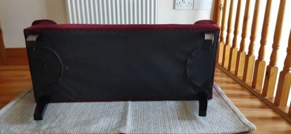 Velvet Bench Wine/Burgundy - Image 2