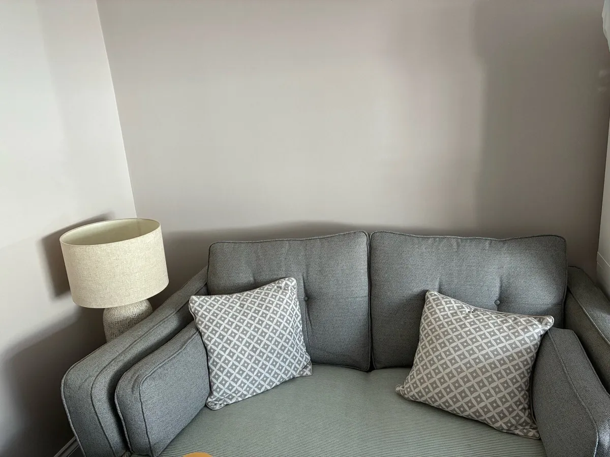 Grey two and three seater couch - Image 2