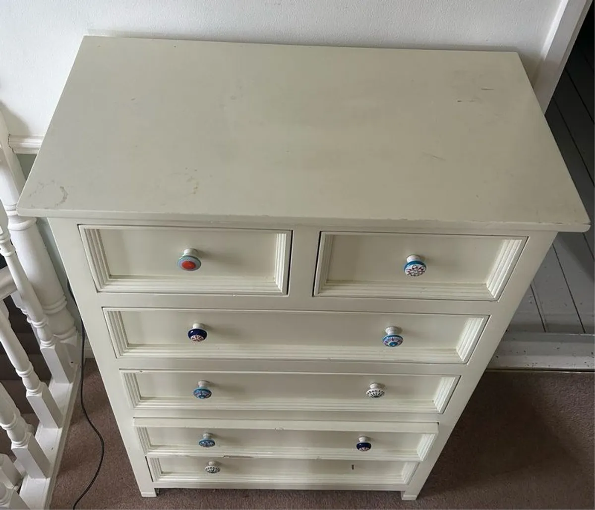 Cream chest of drawers - Image 2