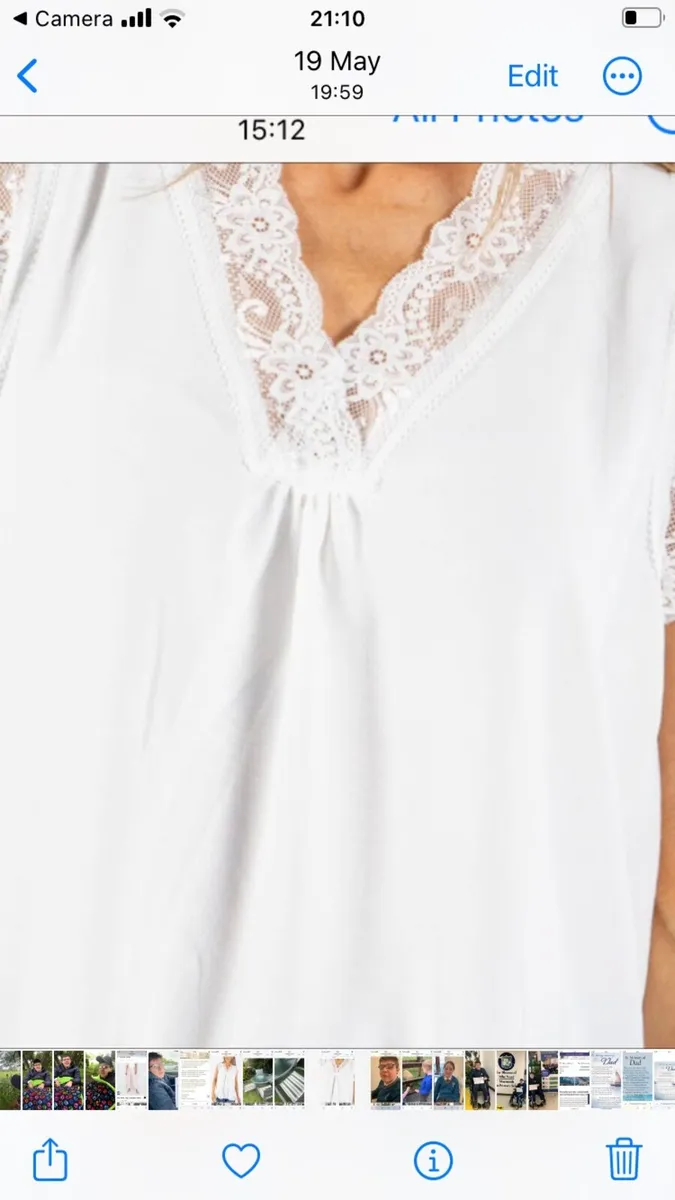 Ladies lace trimmed top - Image 1