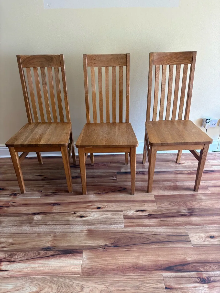 Solid Wooden Dining Chairs - Image 1