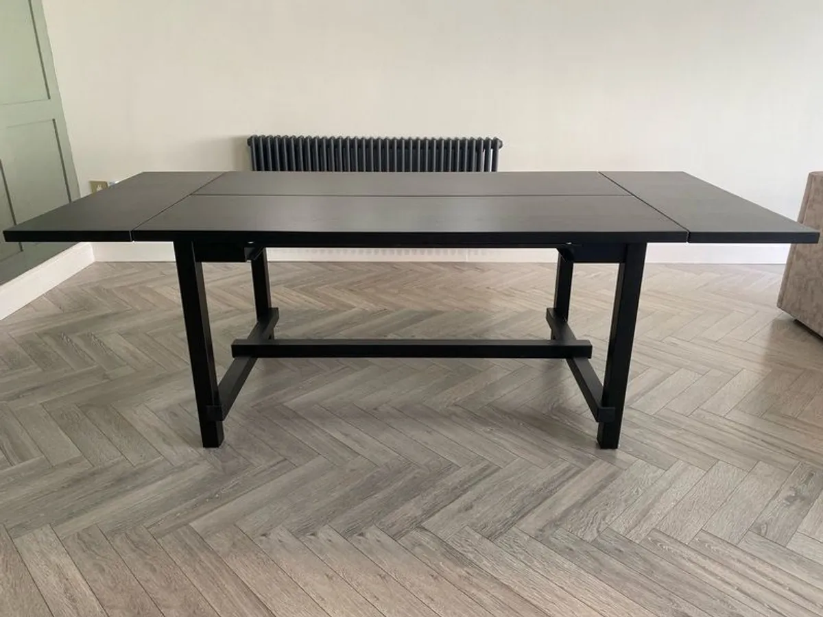 IKEA Extendable Dining Table - Black - Image 3