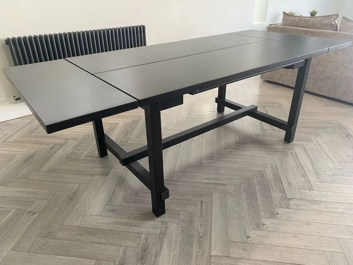 IKEA Extendable Dining Table - Black - Image 2