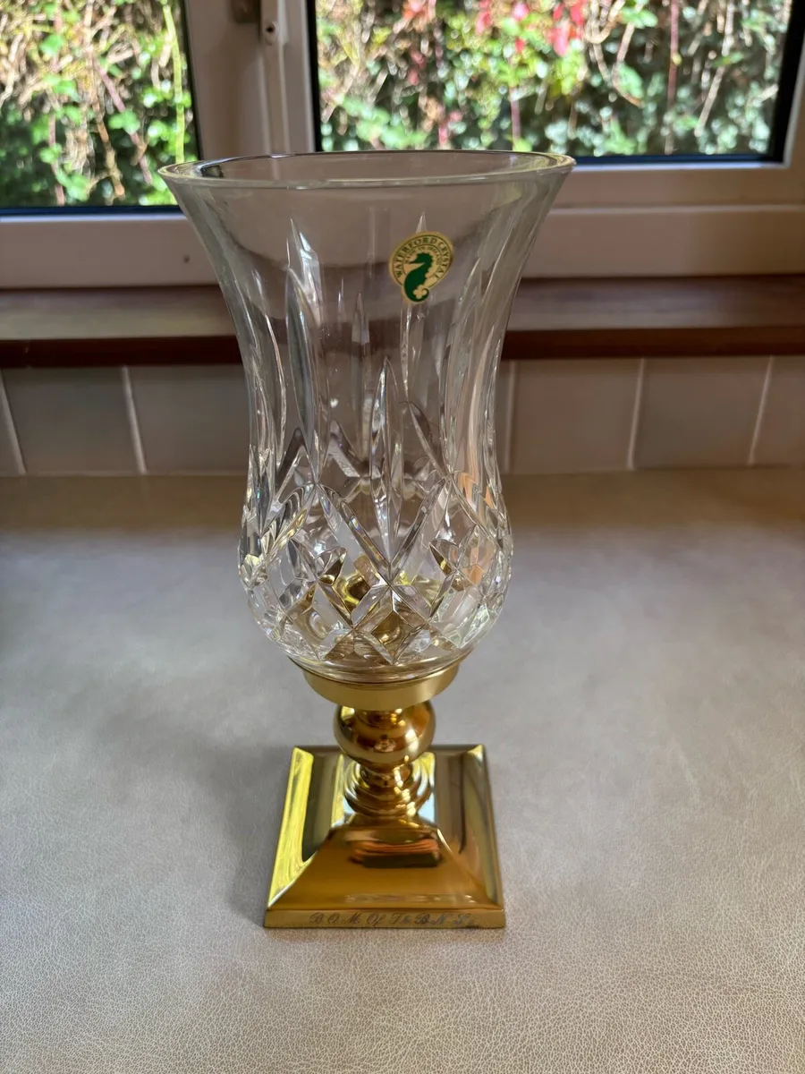 Waterford Crystal Lismore Hurricane Candle Lamp - Image 1