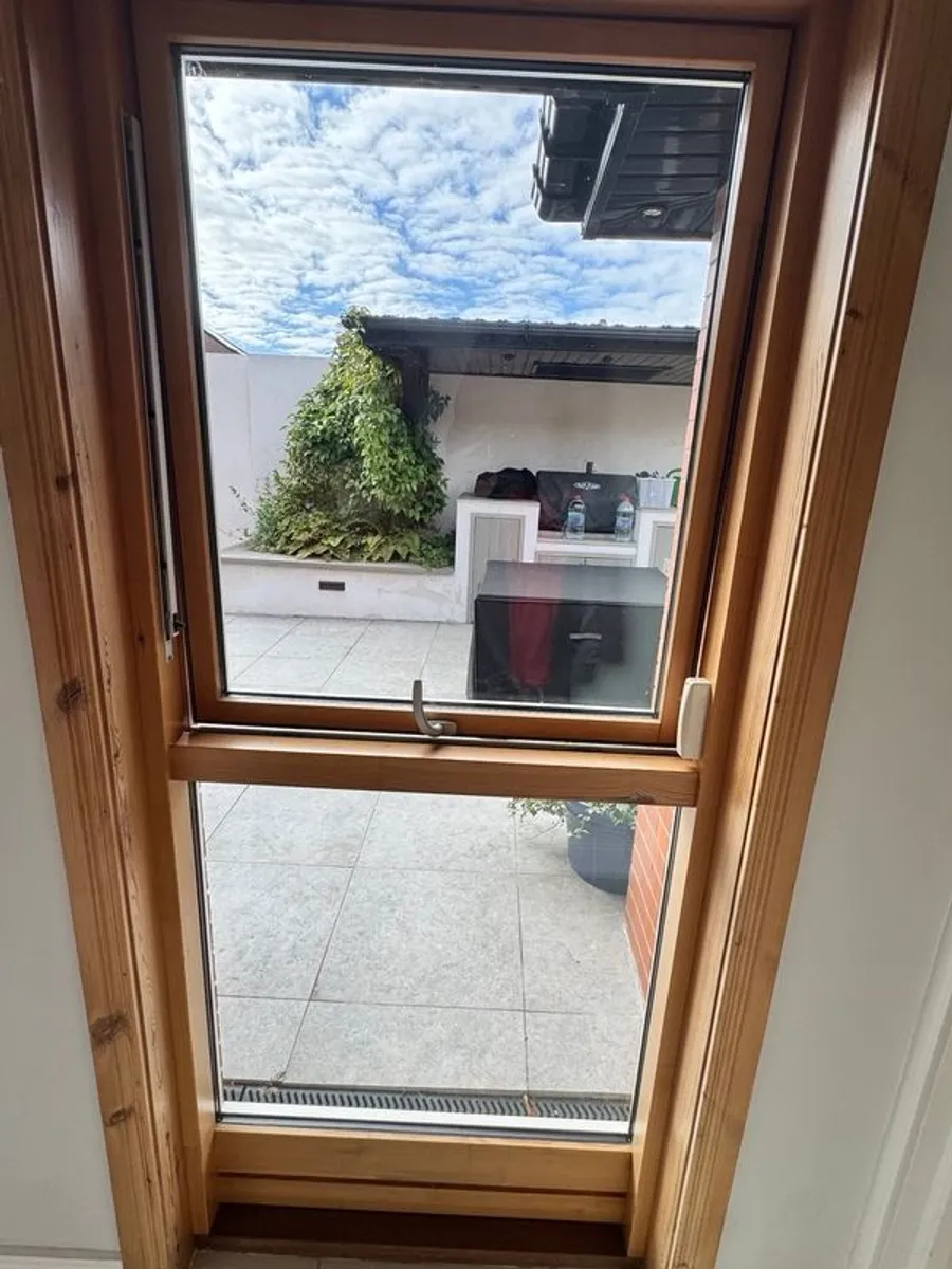Tall Double Glazed Timber/Aluminium Window 900 x 2050mm - Image 1