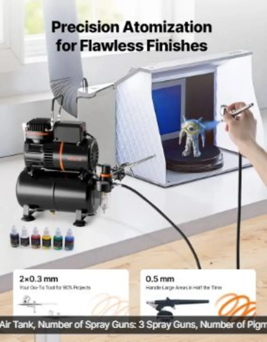 Airbrush Kit, 1/6 HP, Air Brush Kit - Image 2