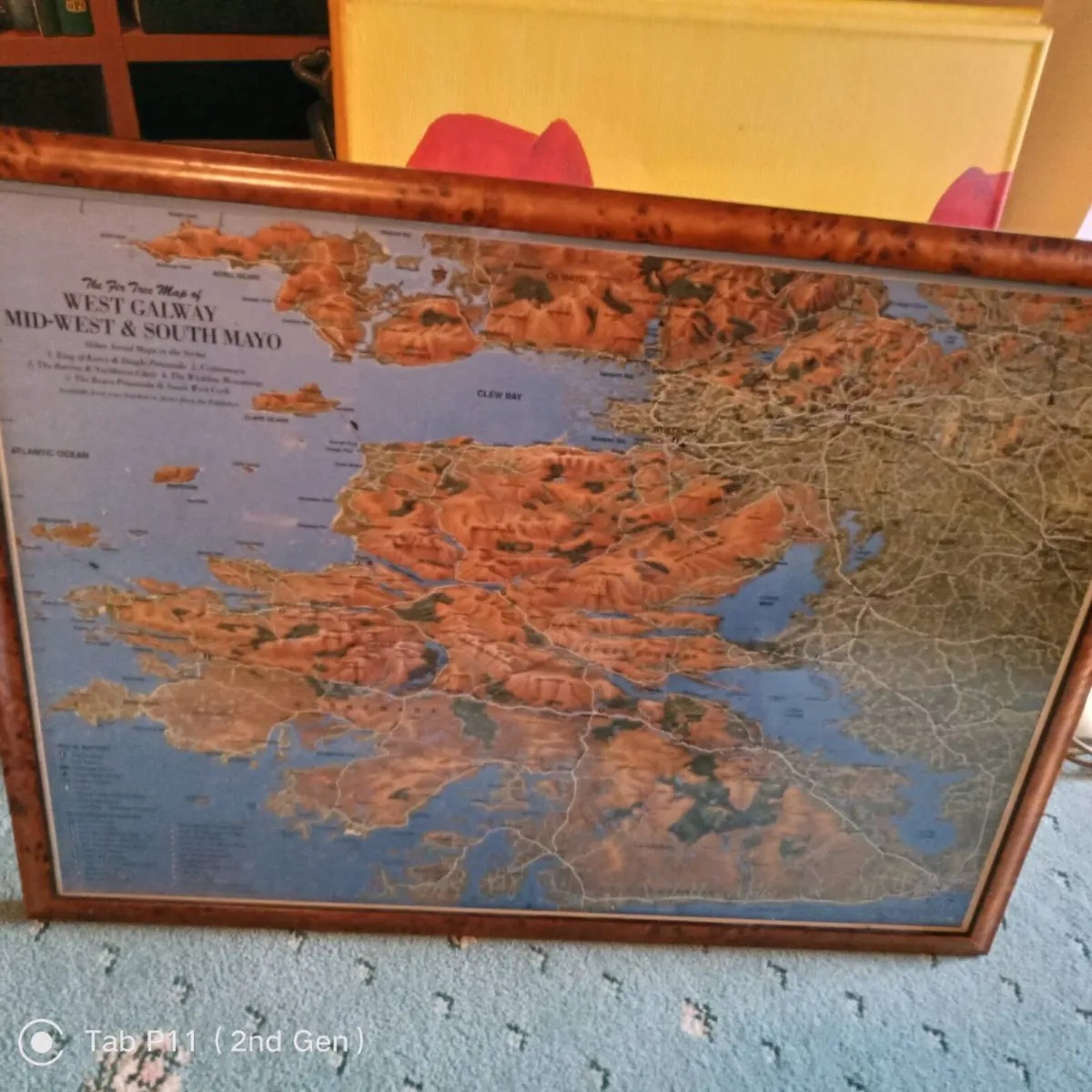 2 framed prints of relief maps of Connemara & West - Image 1