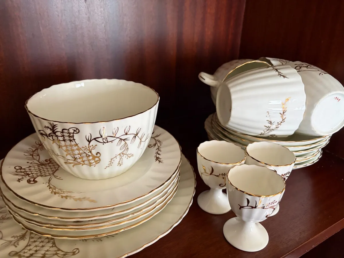 Unmarked Vintage-Style China Tea Set - Image 1