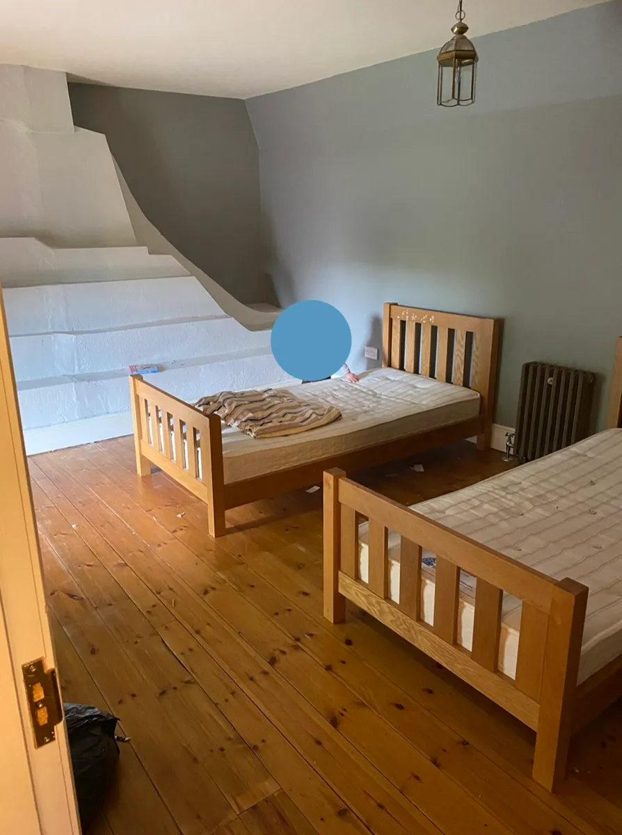 Matching Solid oak single bed frames