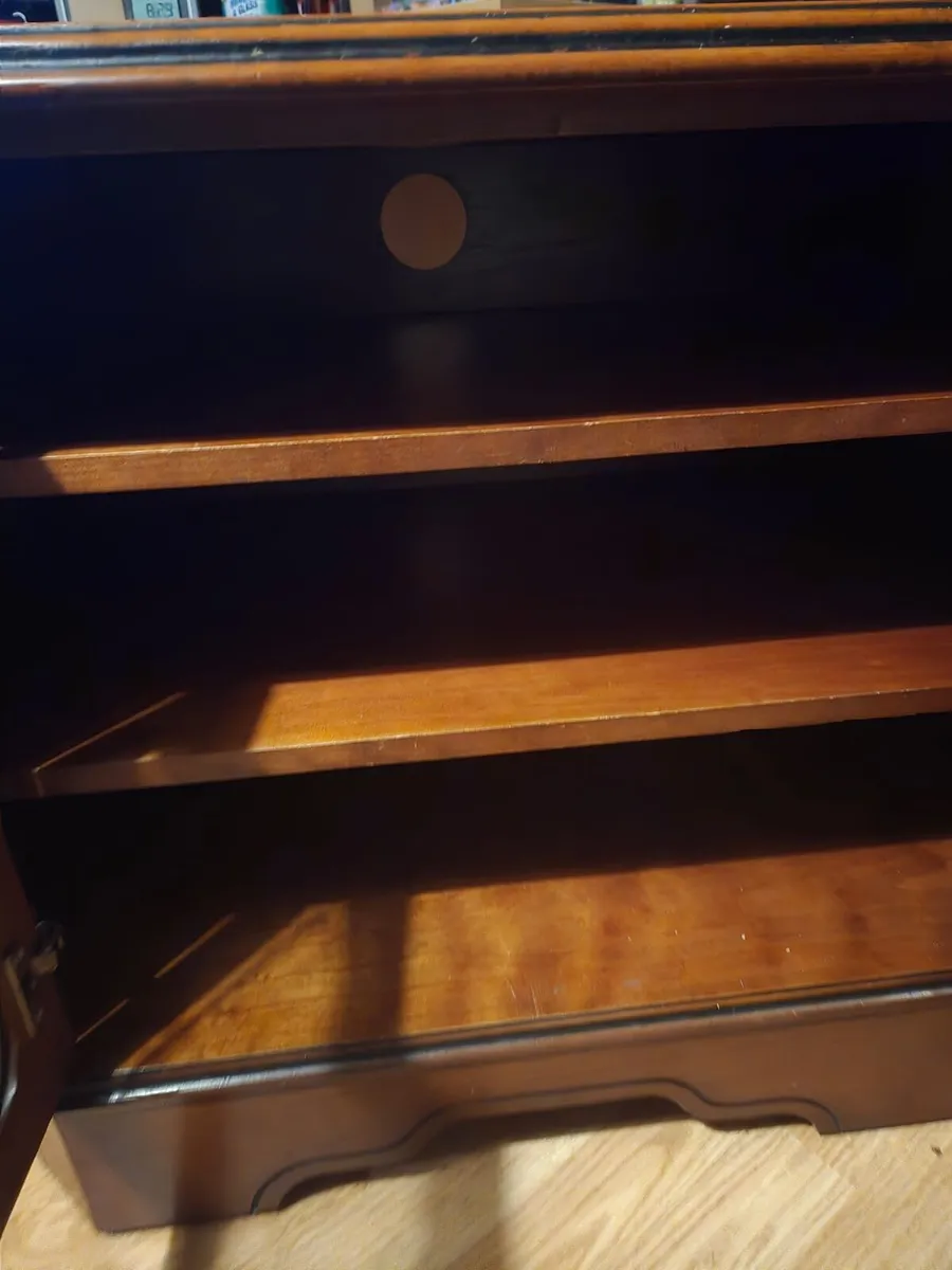 wooden corner TV cabinet  with glass door - Image 2