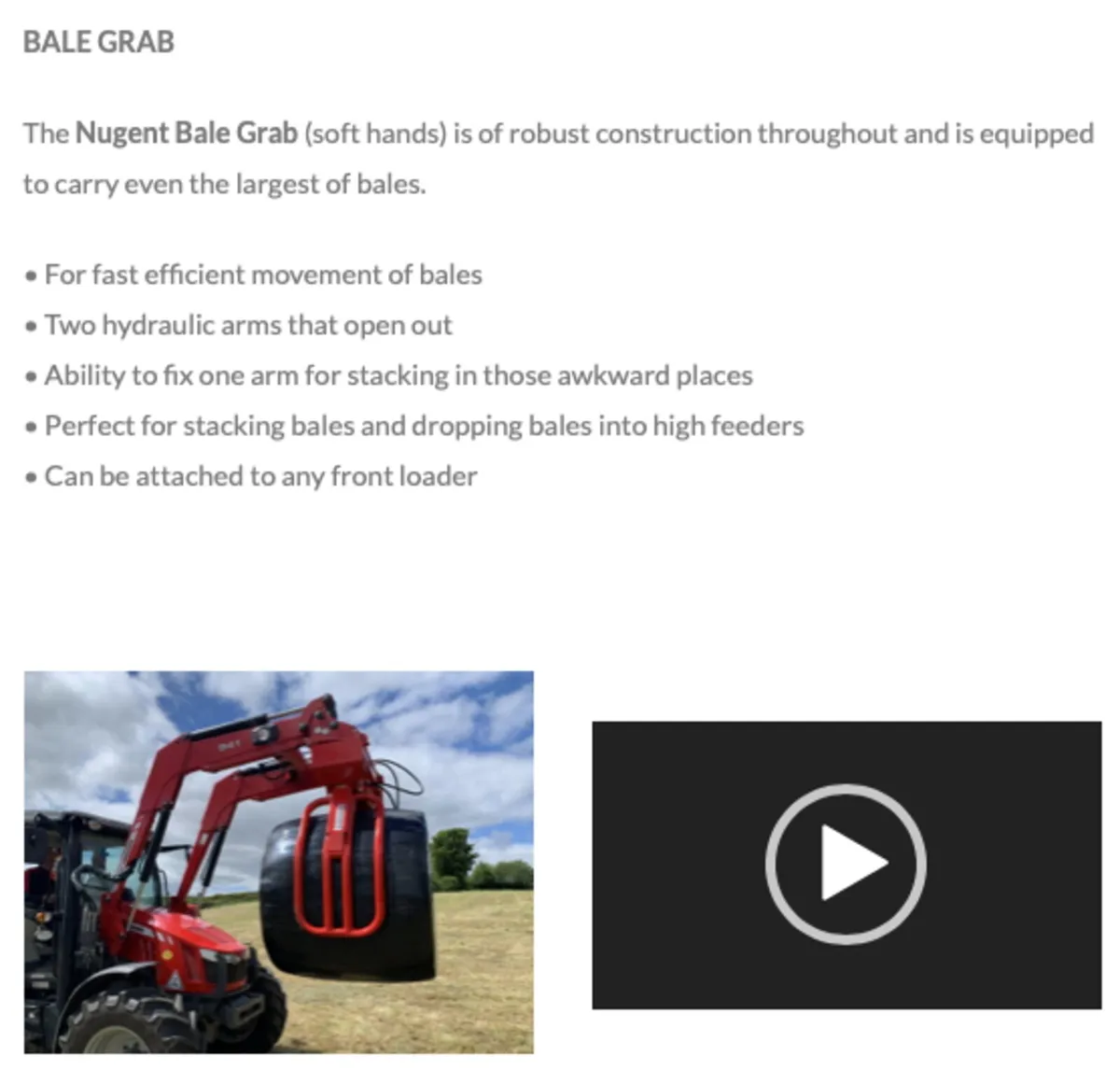 NEW Nugent Soft Hands Bale Squeeze Handler - Image 4