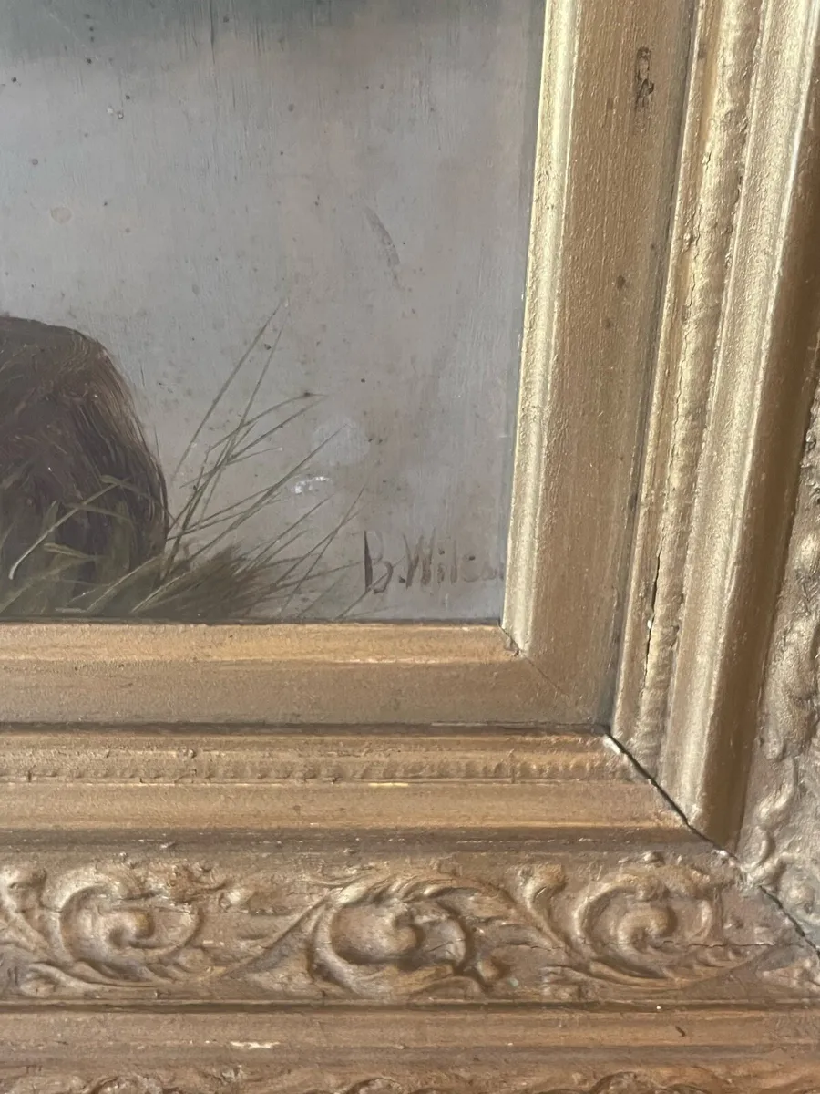 Antique Highland Oil on Canvas - Image 4