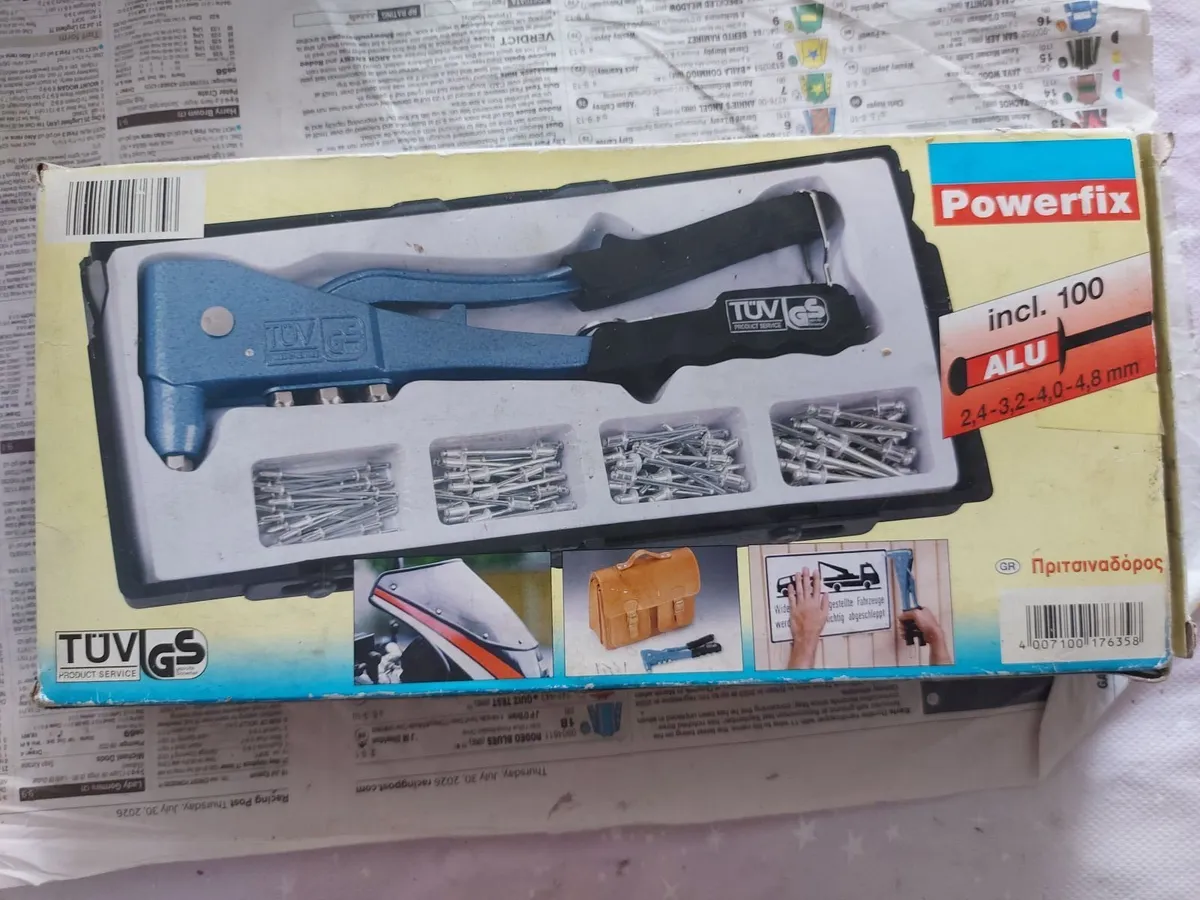 Powerfix Rivet Hand Tool, with 100 ALU pieces - Image 1