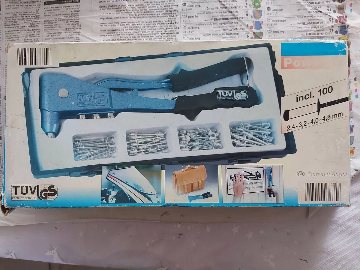 Powerfix Rivet Hand Tool, with 100 ALU pieces - Image 2
