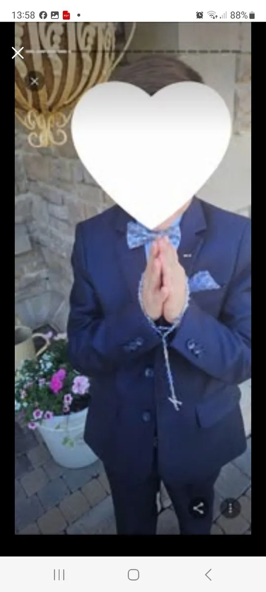 Boys communion outfit including sĥoes, belt and ac - Image 1