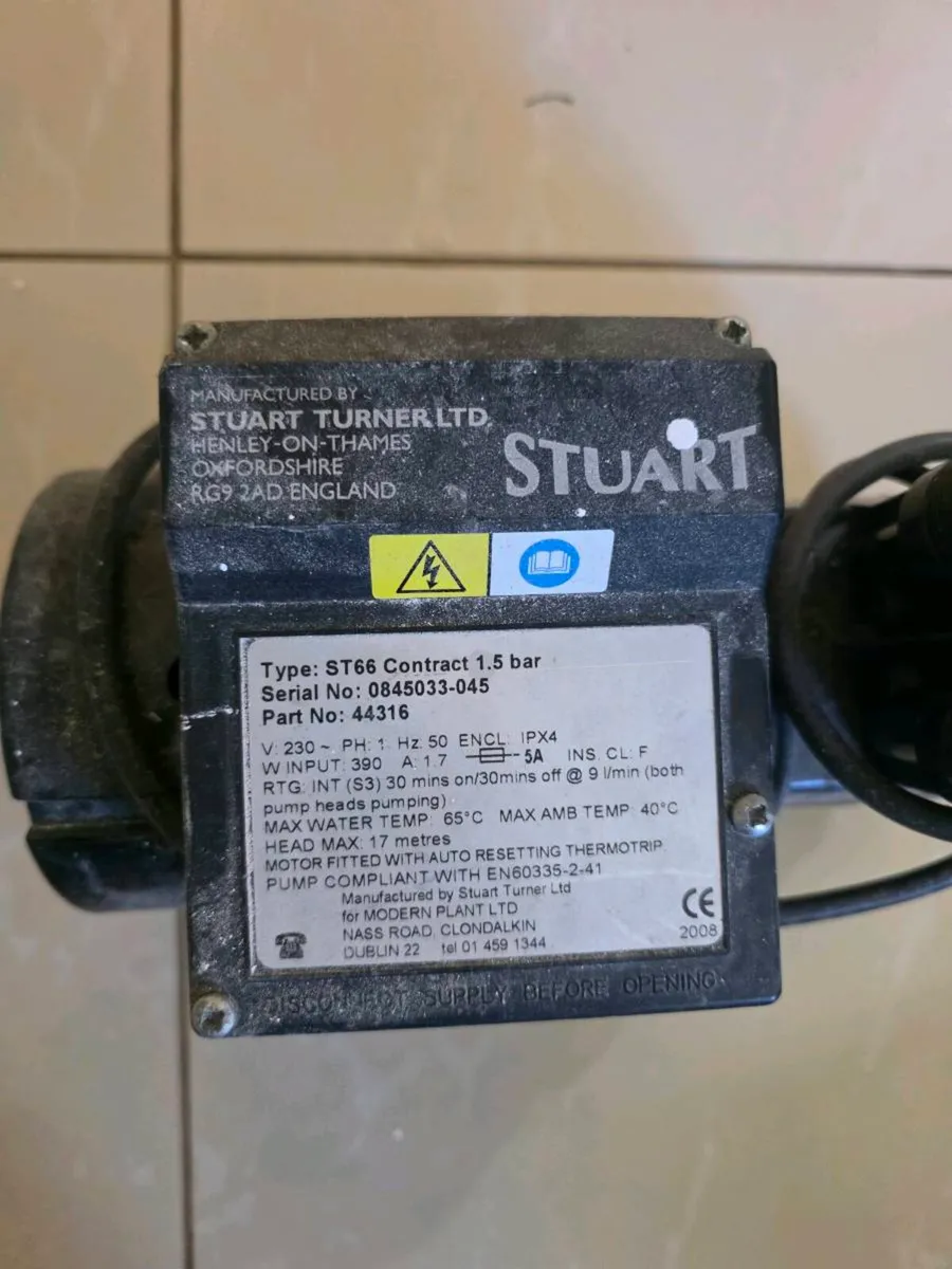 Stuart ST66 Contract 1.5 Bar Domestic Water Pump – - Image 2