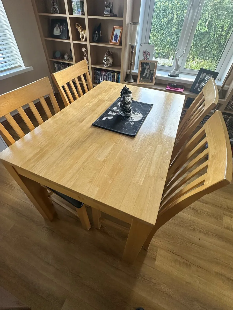Table and Chairs x 4 - Image 1