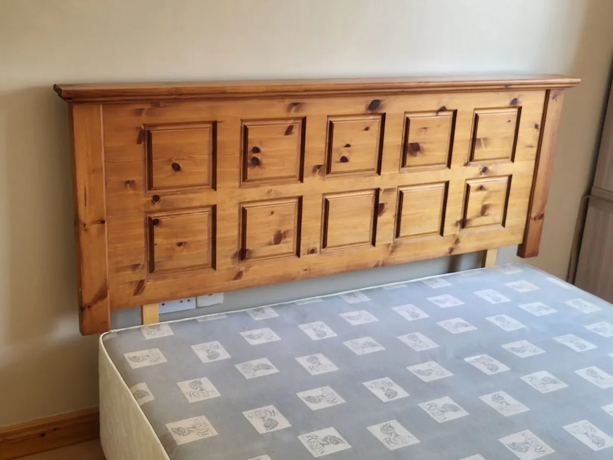 Kingsize Solid Wood Headboard - Image 1