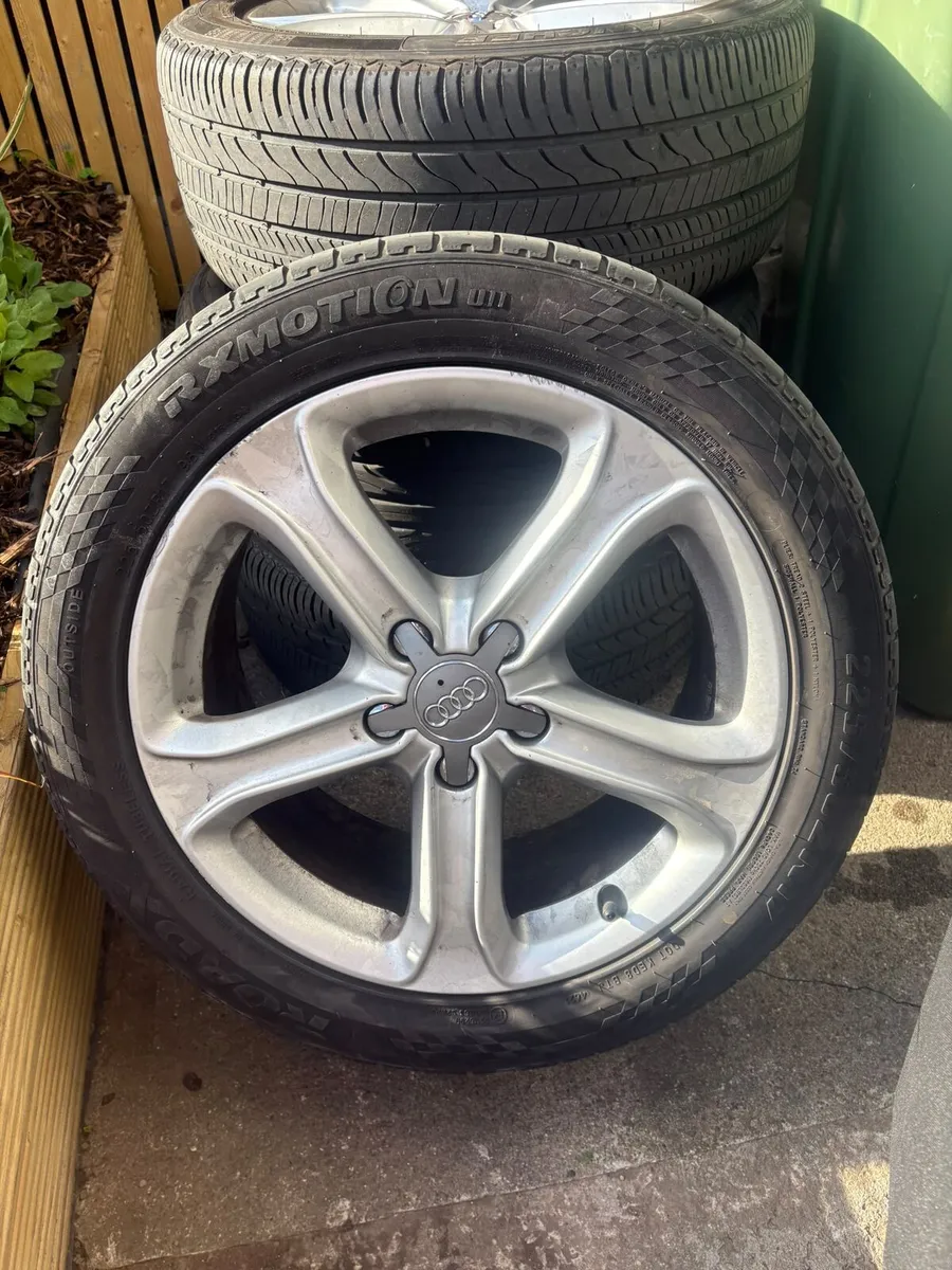Audi a4 alloys with new tires - Image 1