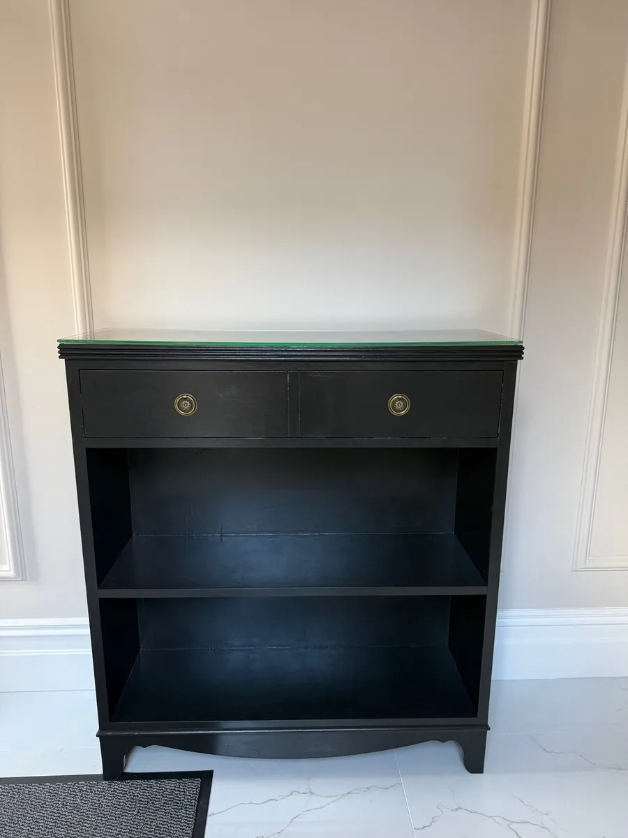 Solid mahogany black bookcase/display unit - Image 1