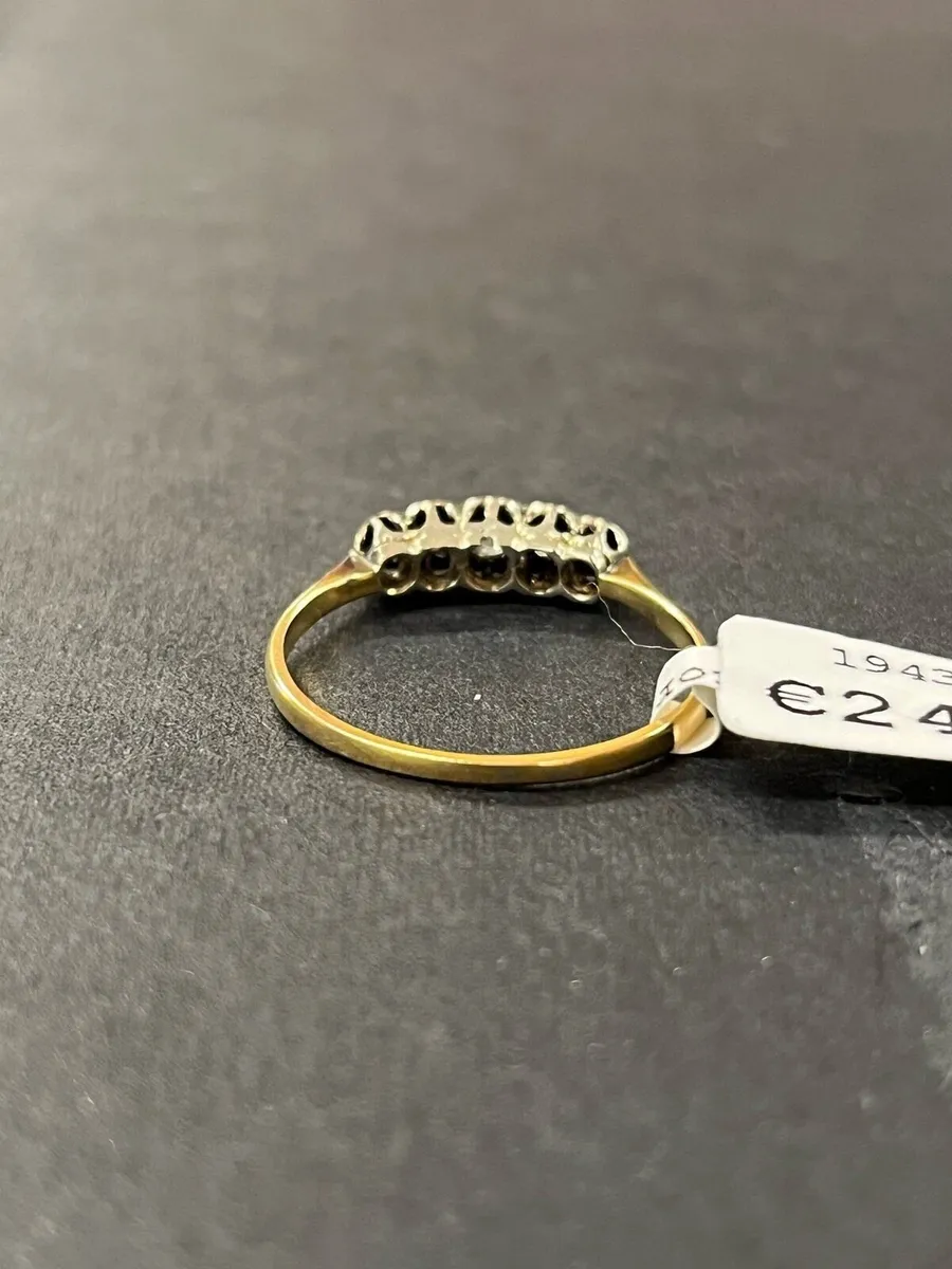 18k gold vintage diamond ring - Image 4