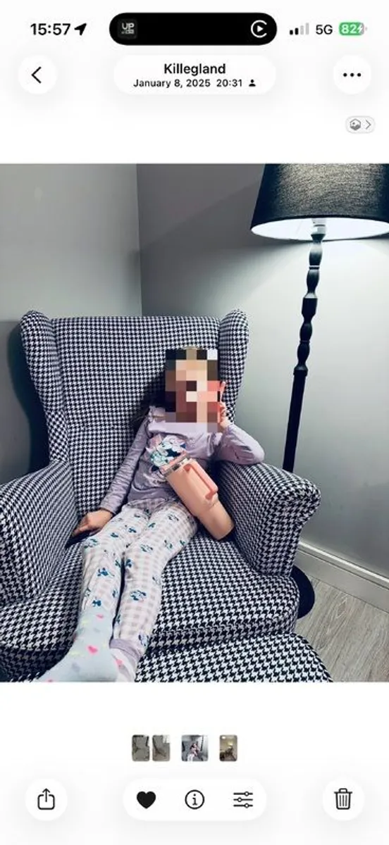 Ikea Armchair & Footstool - Image 2